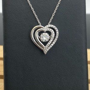 Sterling Silver Shimmer Heart Pendant